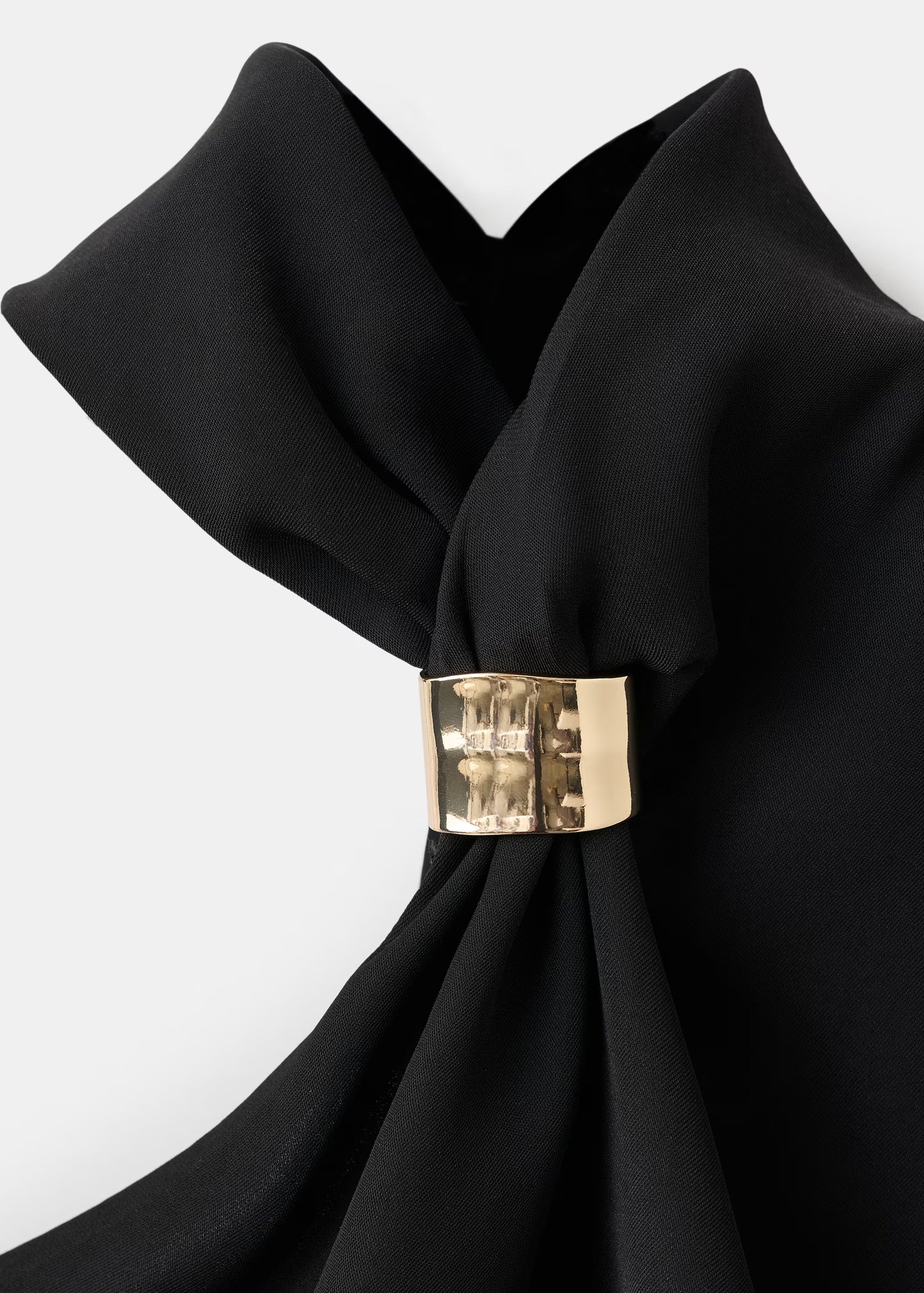 Asymmetrical blouse with metallic detail