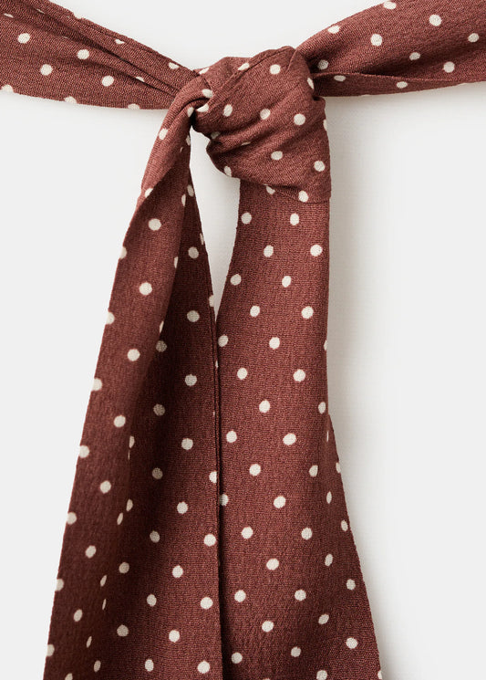 A-line polka-dot dress