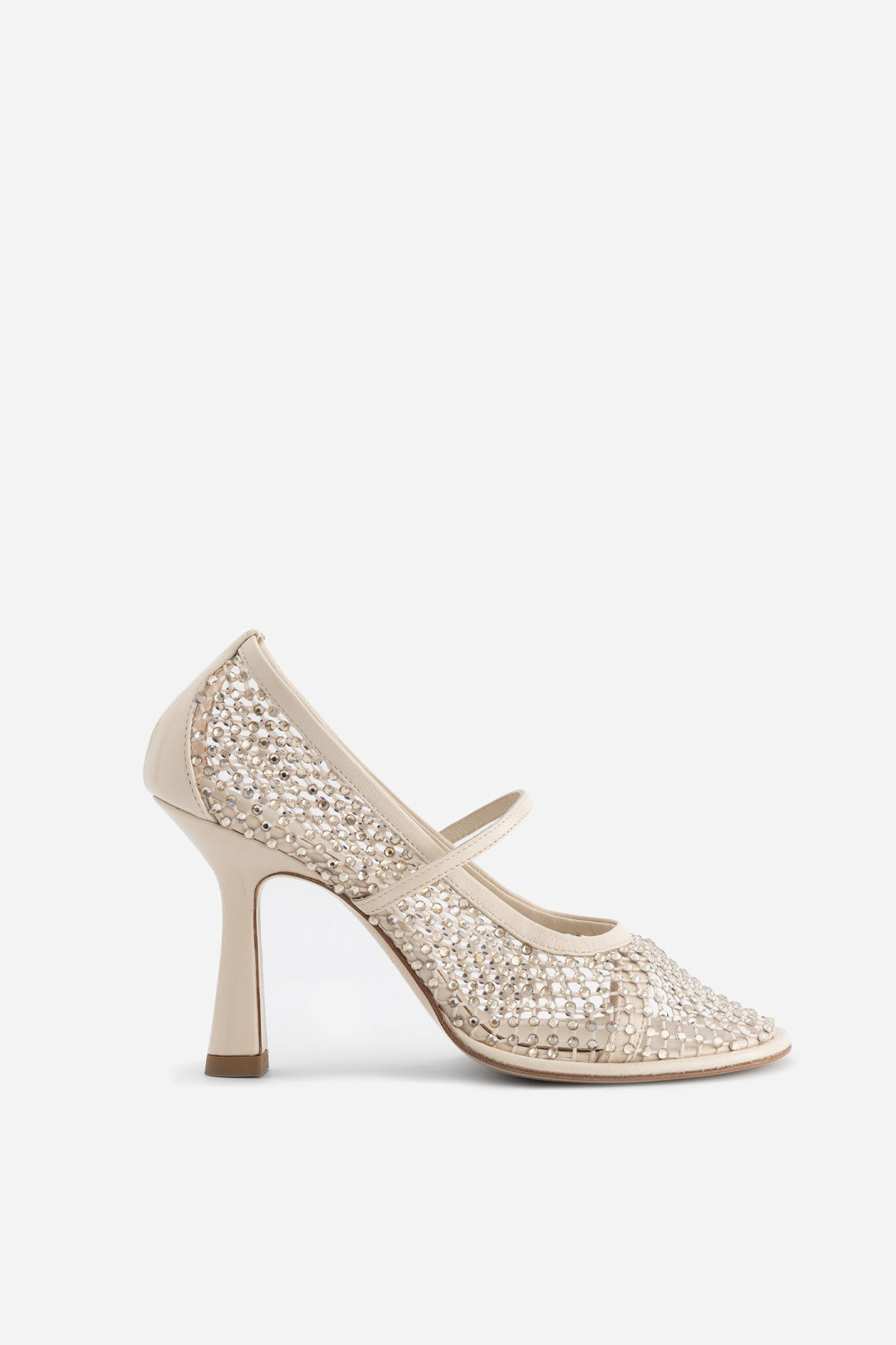 JERRY shoes with crystals light beige
