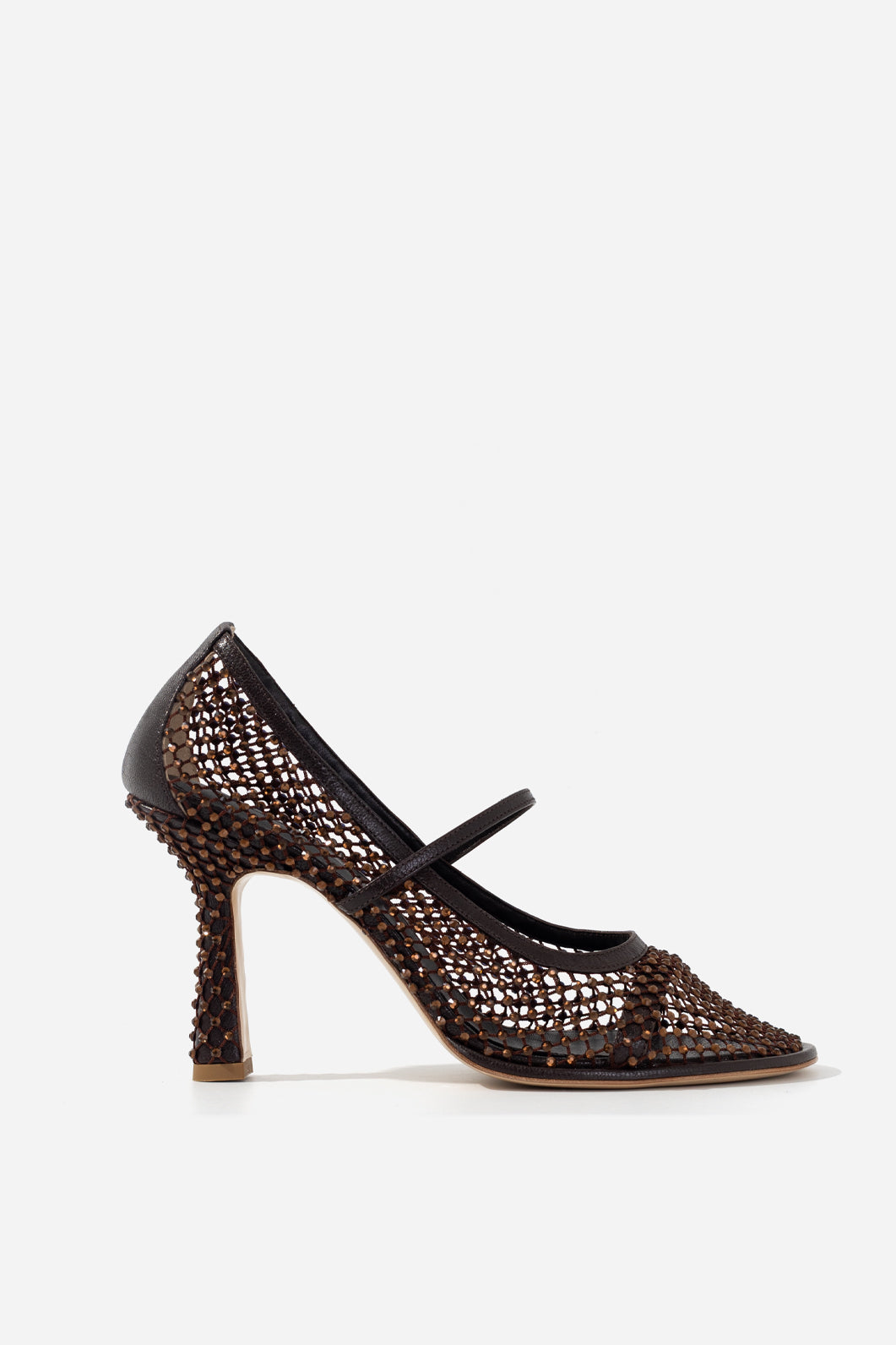 JERRY brown shoes with crystals