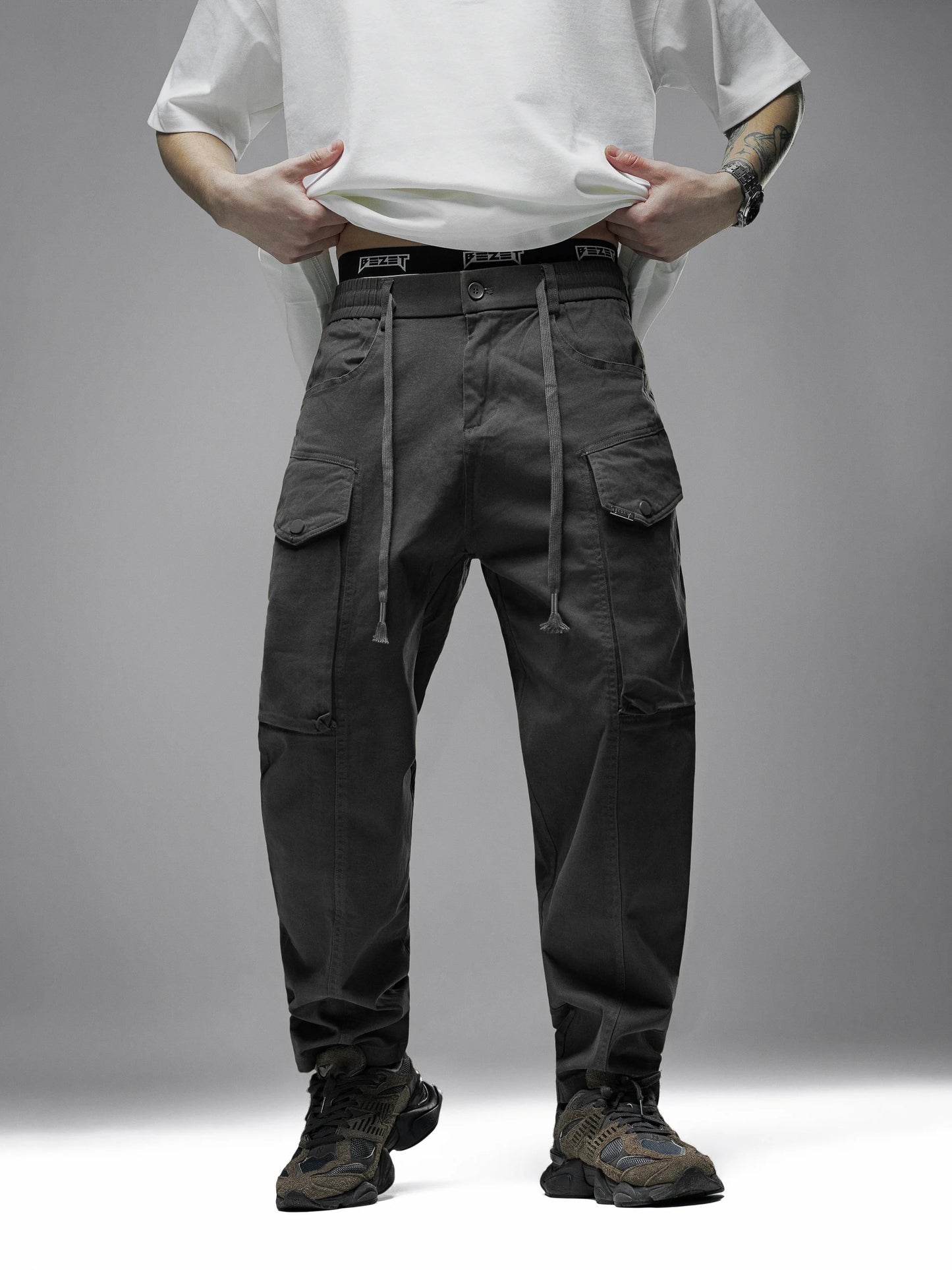Cargo pants BEZET Thorn dark gray