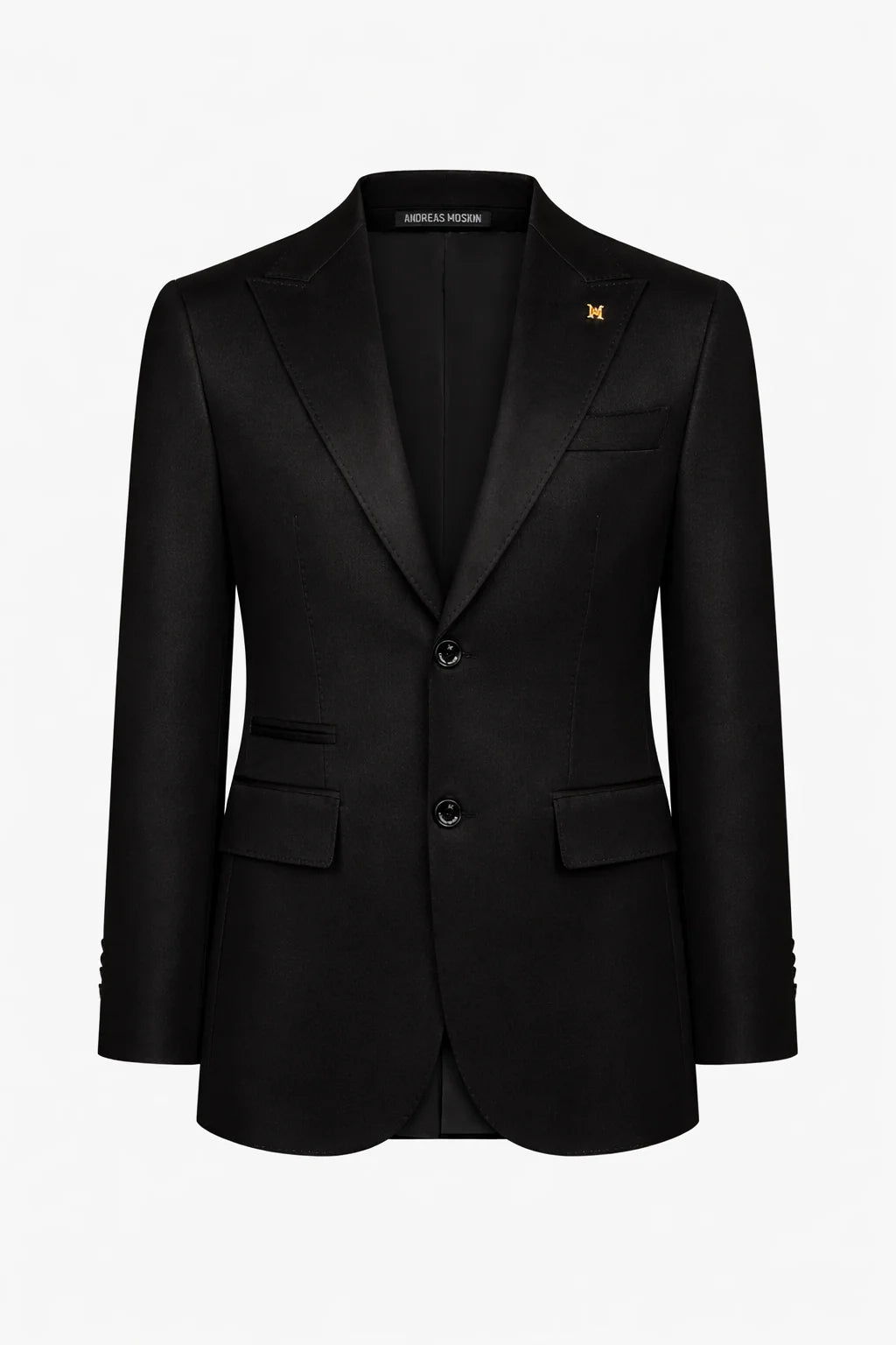 Men's single-breasted suit, black