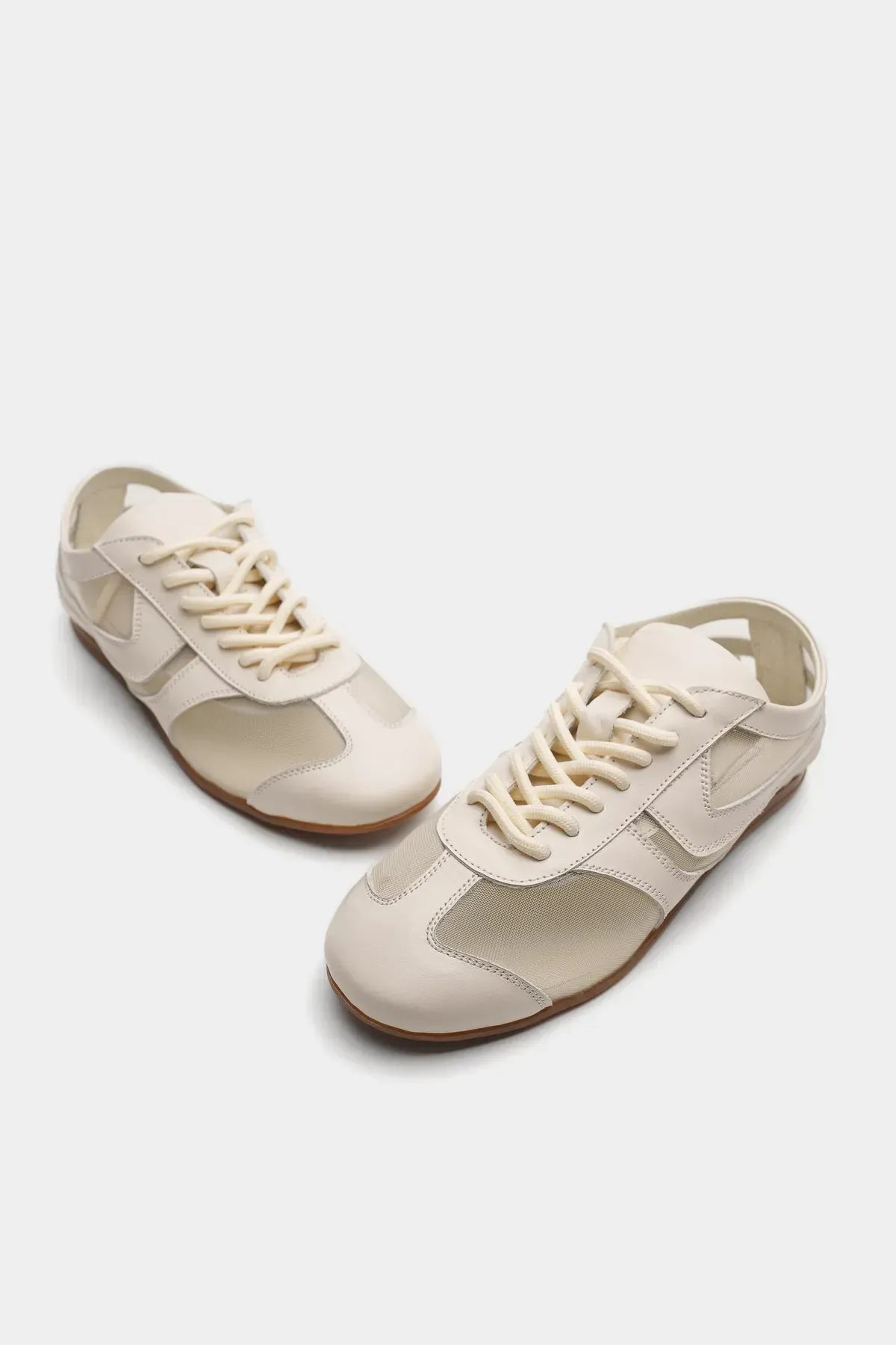 Beige mesh sneakers BLIX