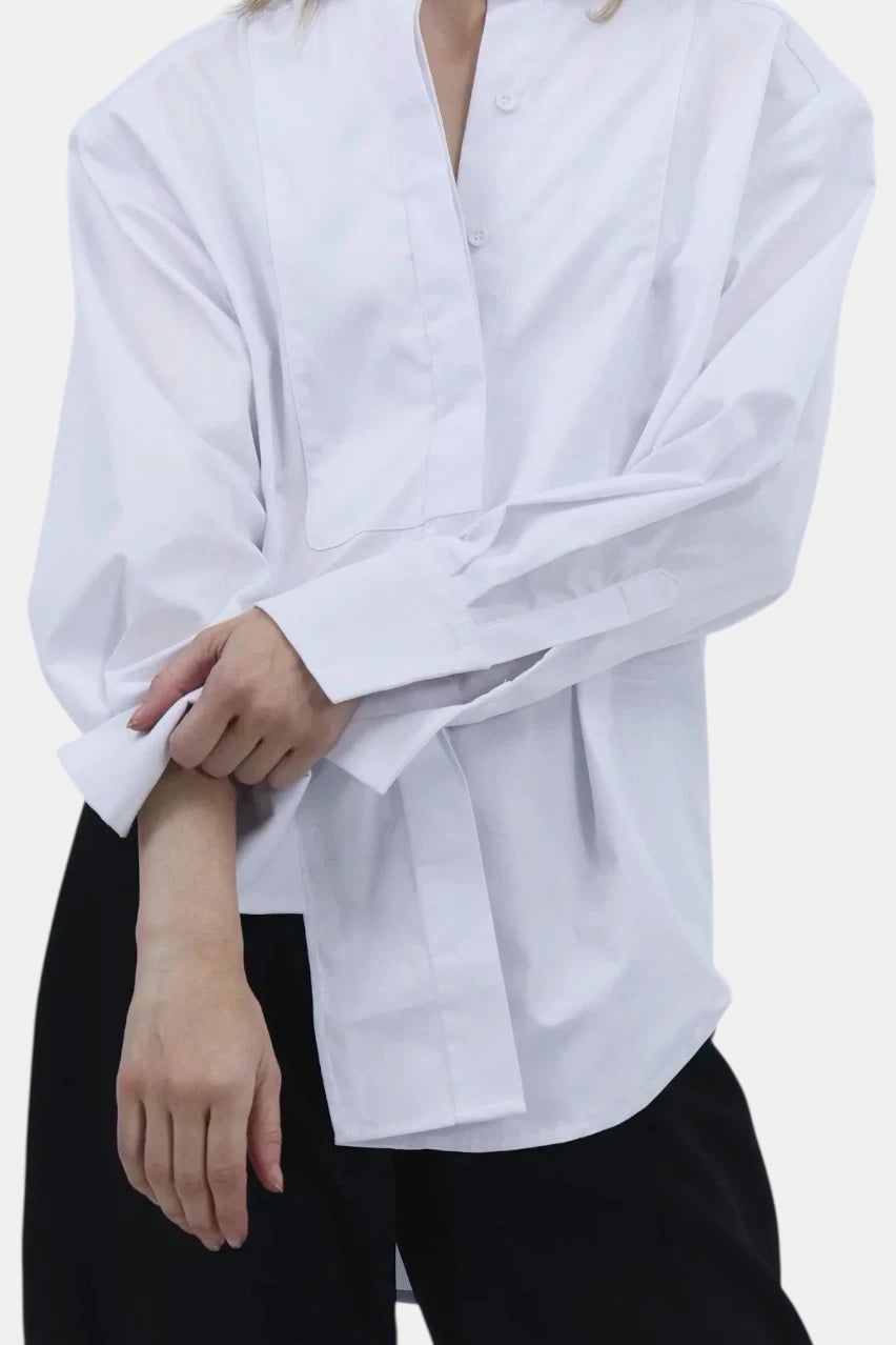 White cotton oversized shirt
