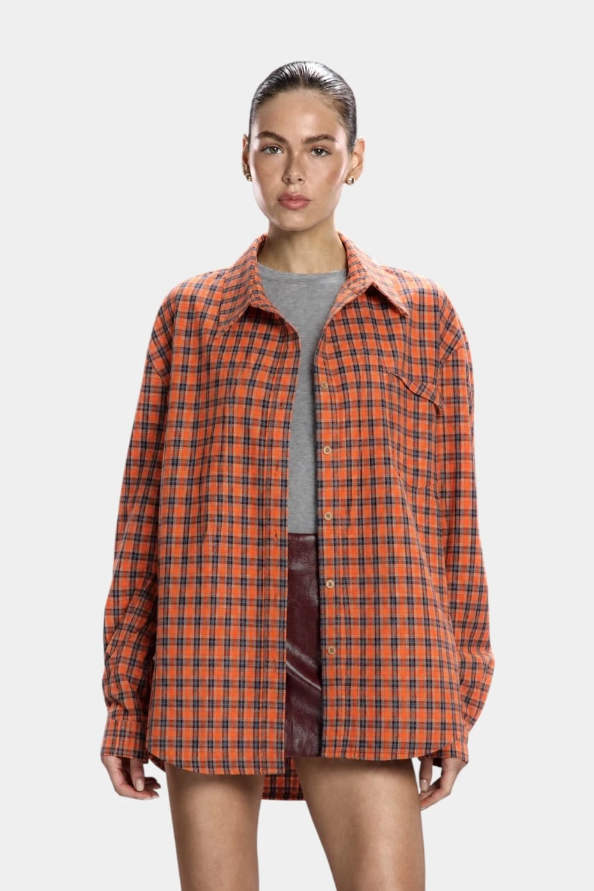Freddy 2.0 orange checkered shirt