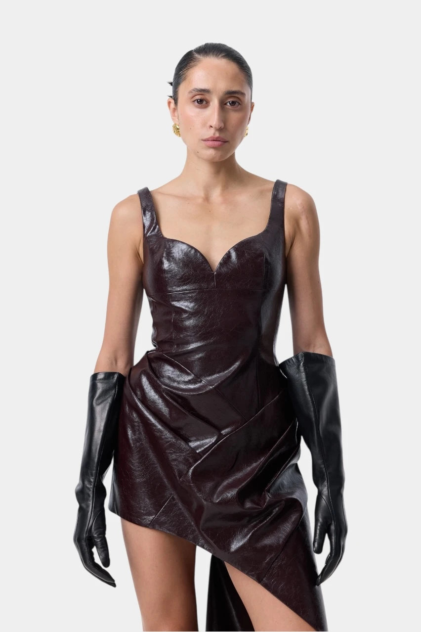 Serenity burgundy dress