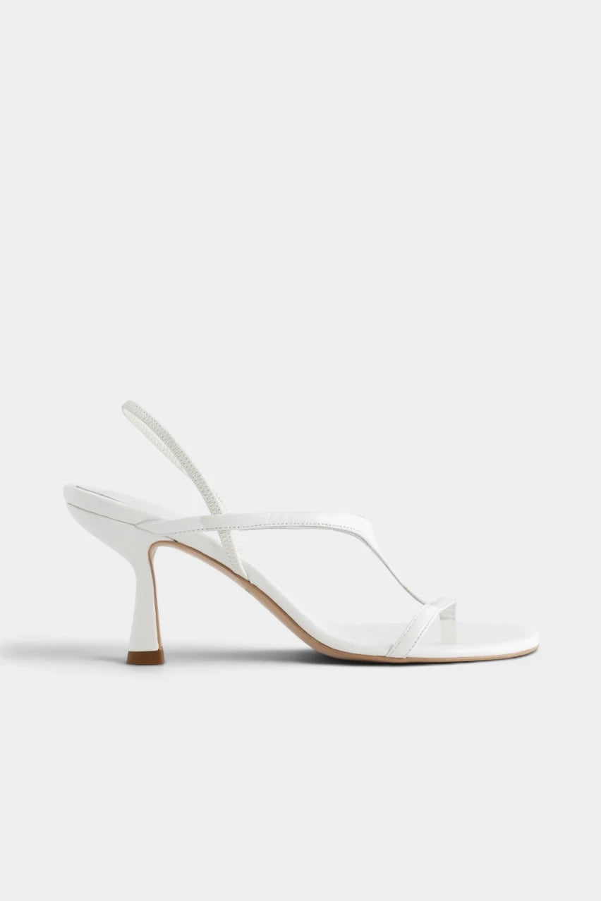 Brianna white leather sandals