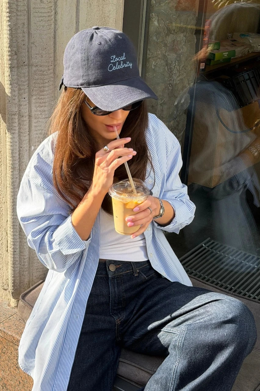 Local Celebrity dark blue denim cap