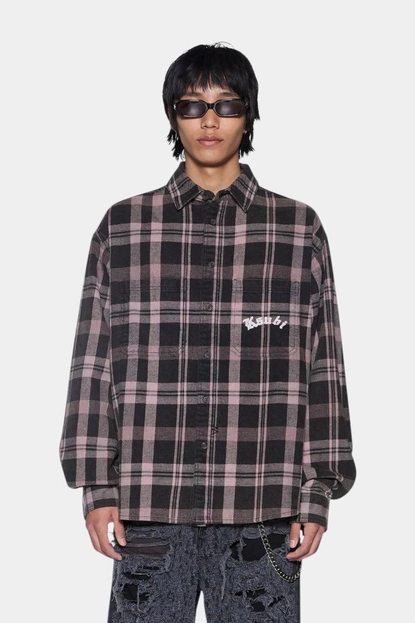 Vulture Flannel LS Shirt (Plum)
