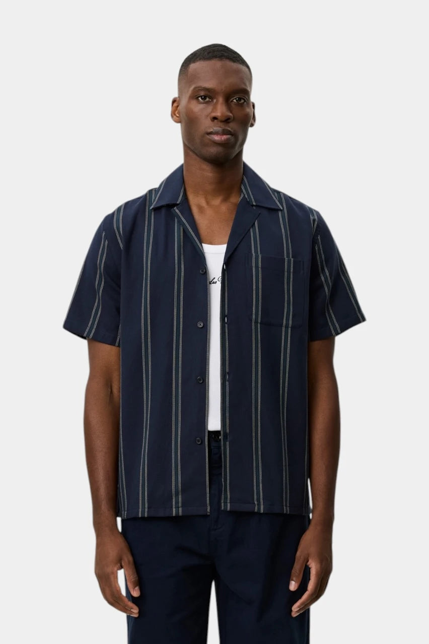 Lawson dark blue striped short-sleeve shirt