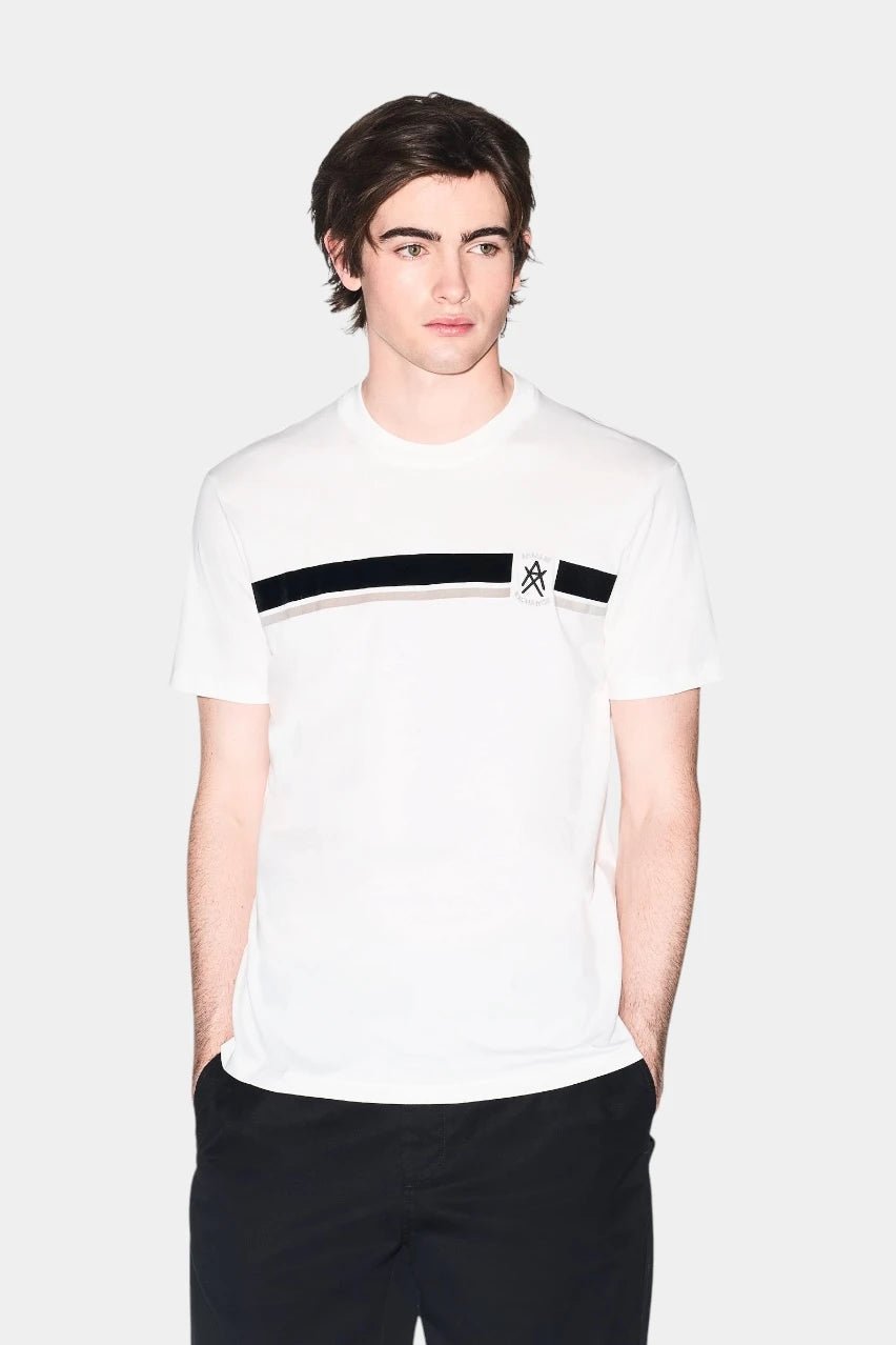 White T-shirt with a contrasting logo
