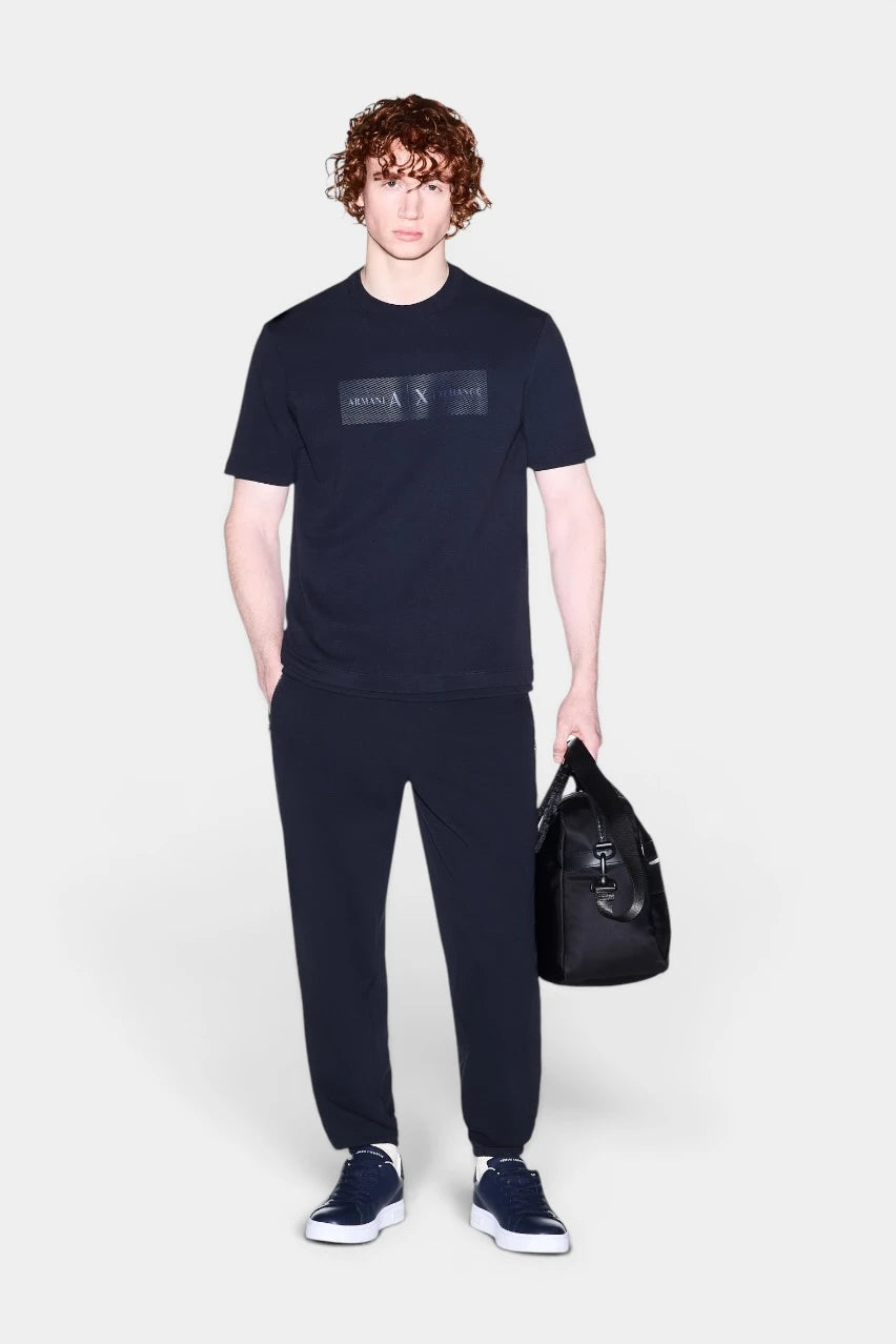 Dark blue cotton jogger sweatpants
