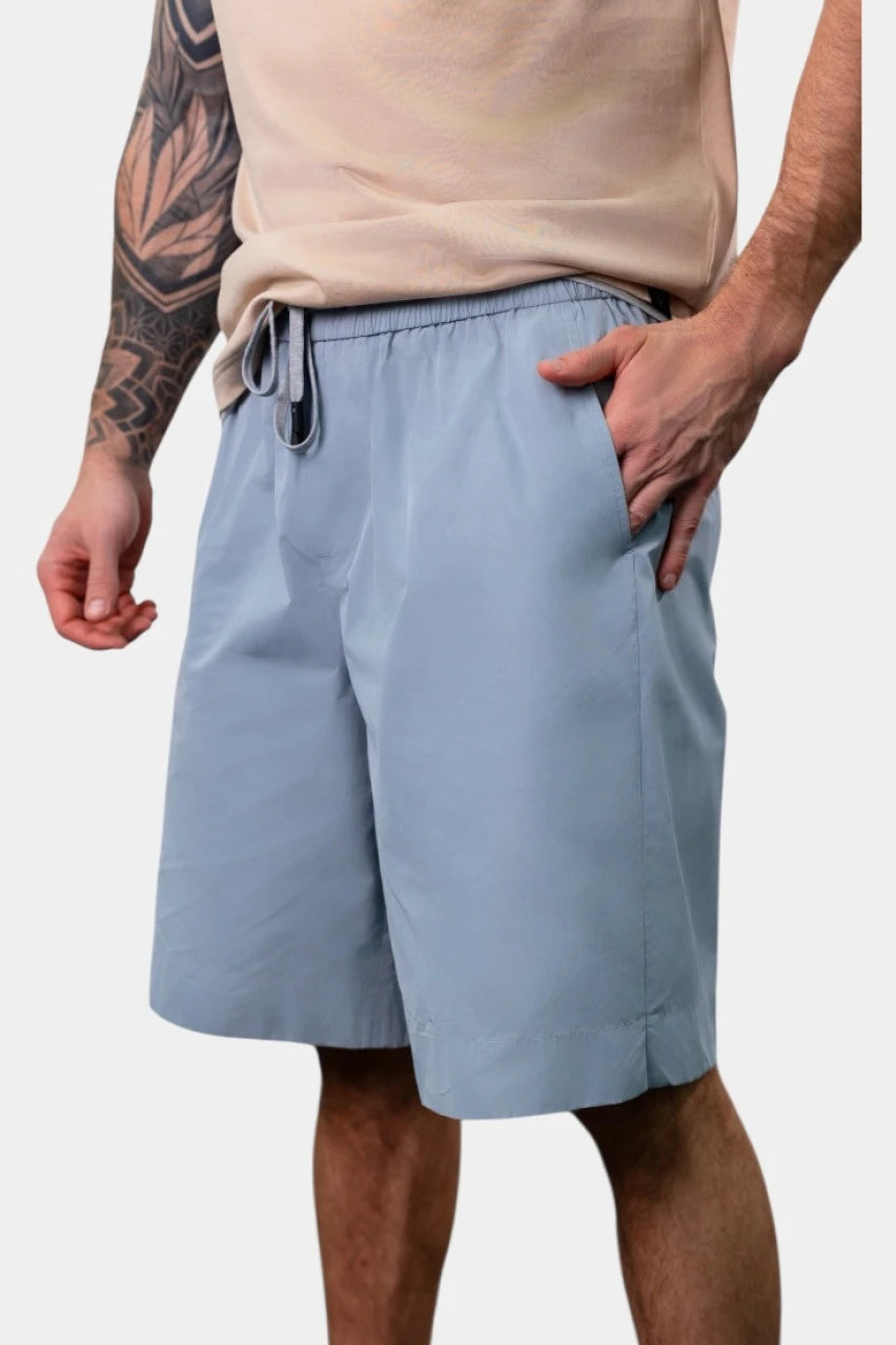 Blue Bermuda shorts in Solotex technical fabric