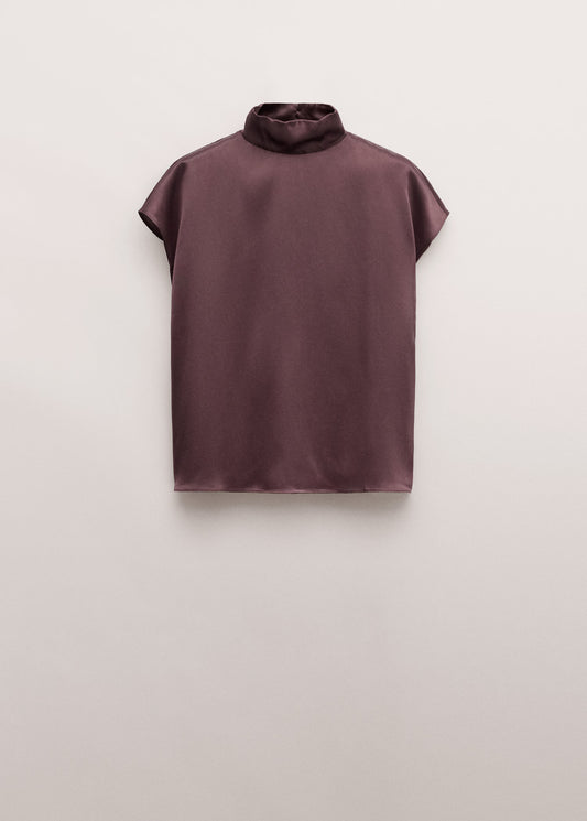 100% satin silk blouse