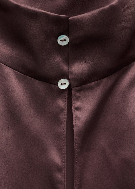 100% satin silk blouse