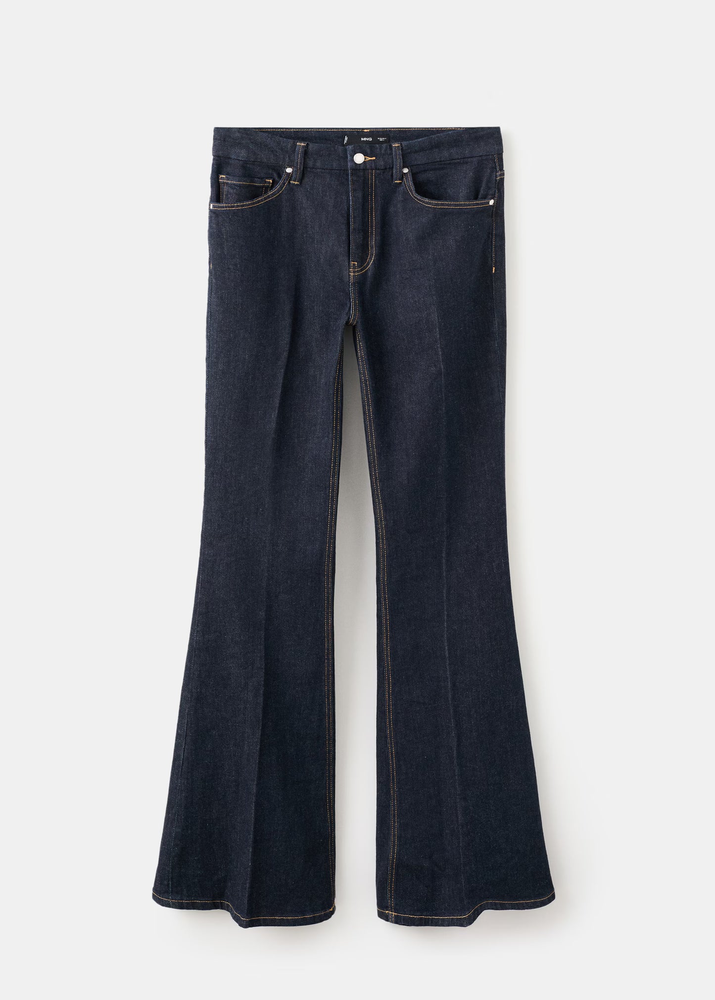 Violet flared high-rise jeans