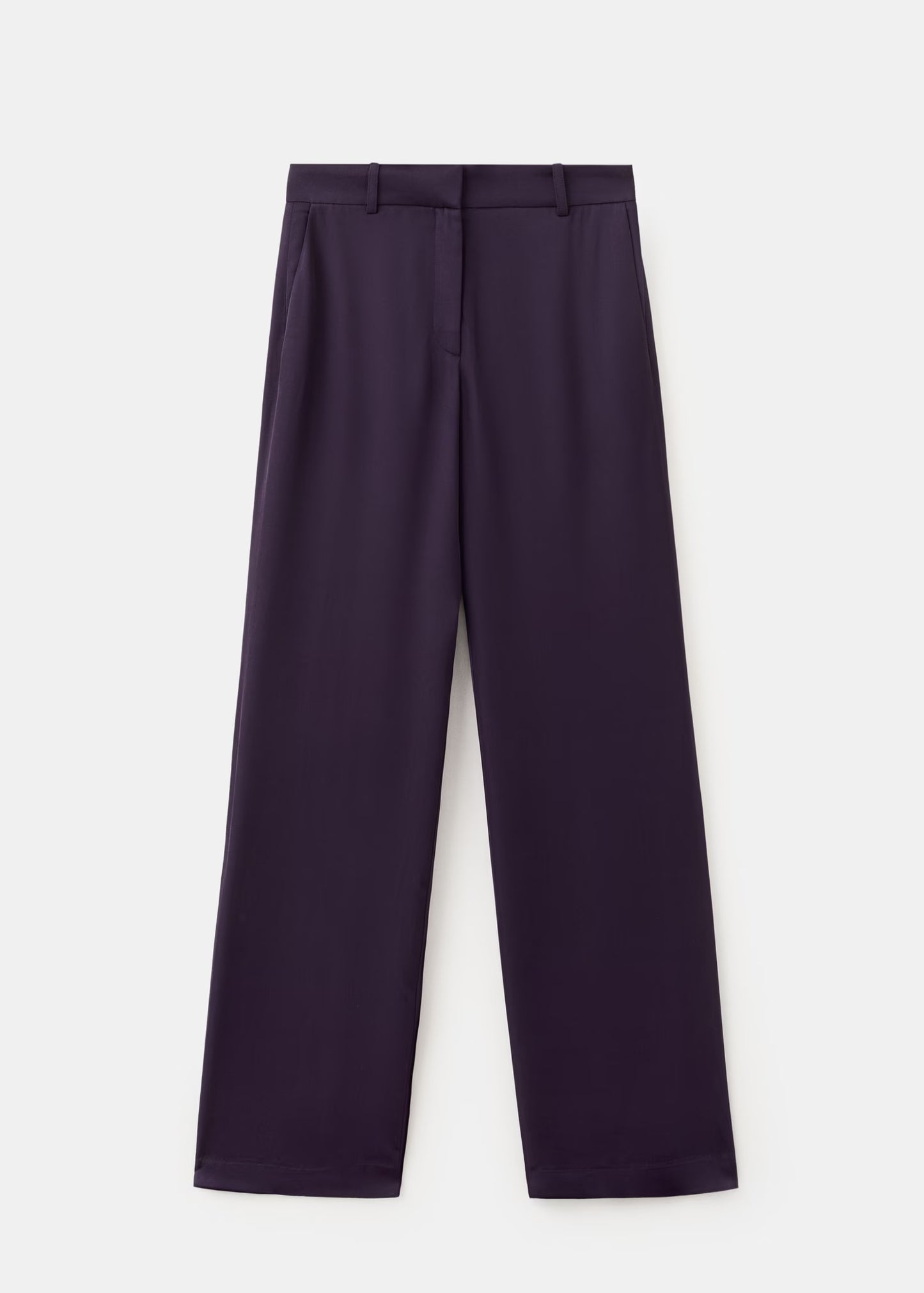 Straight mid-rise trousers