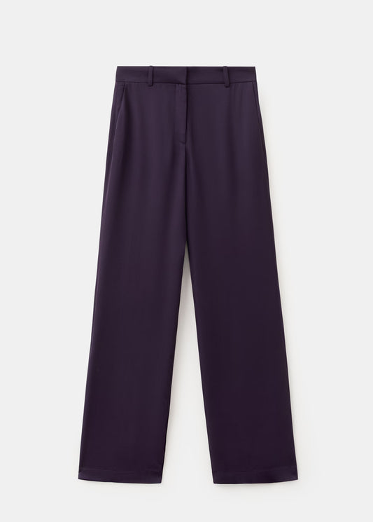 Straight mid-rise trousers