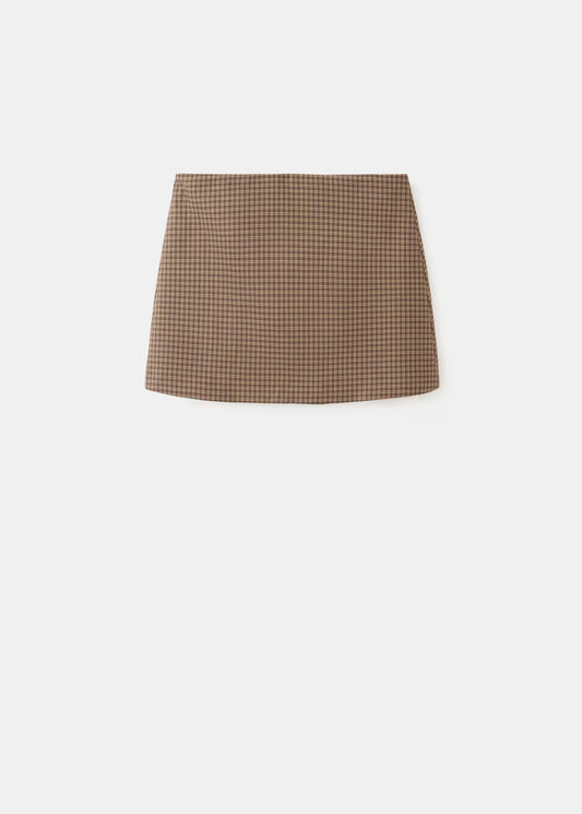 Houndstooth short skirt