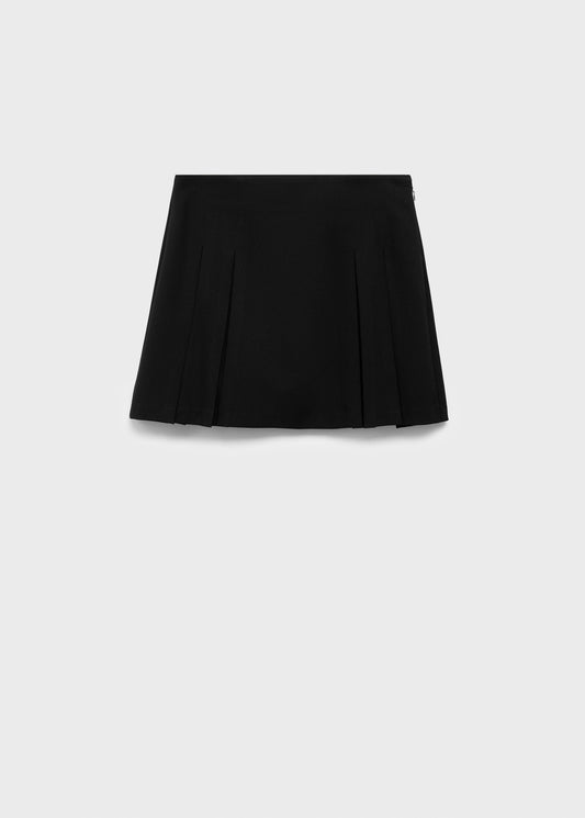 Pleated mini-skirt