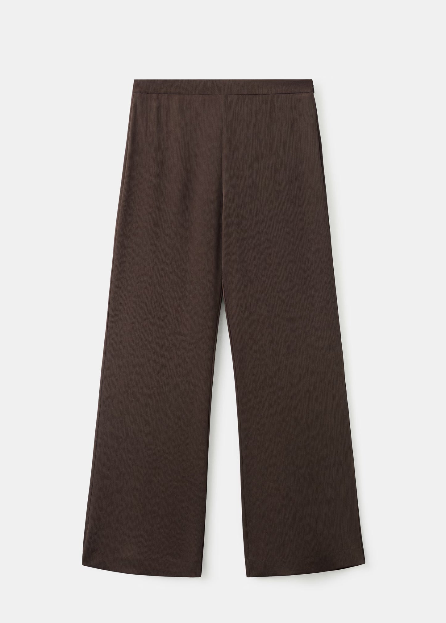 Satin straight-fit trousers