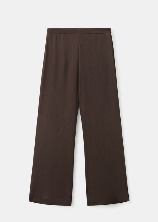 Satin straight-fit trousers