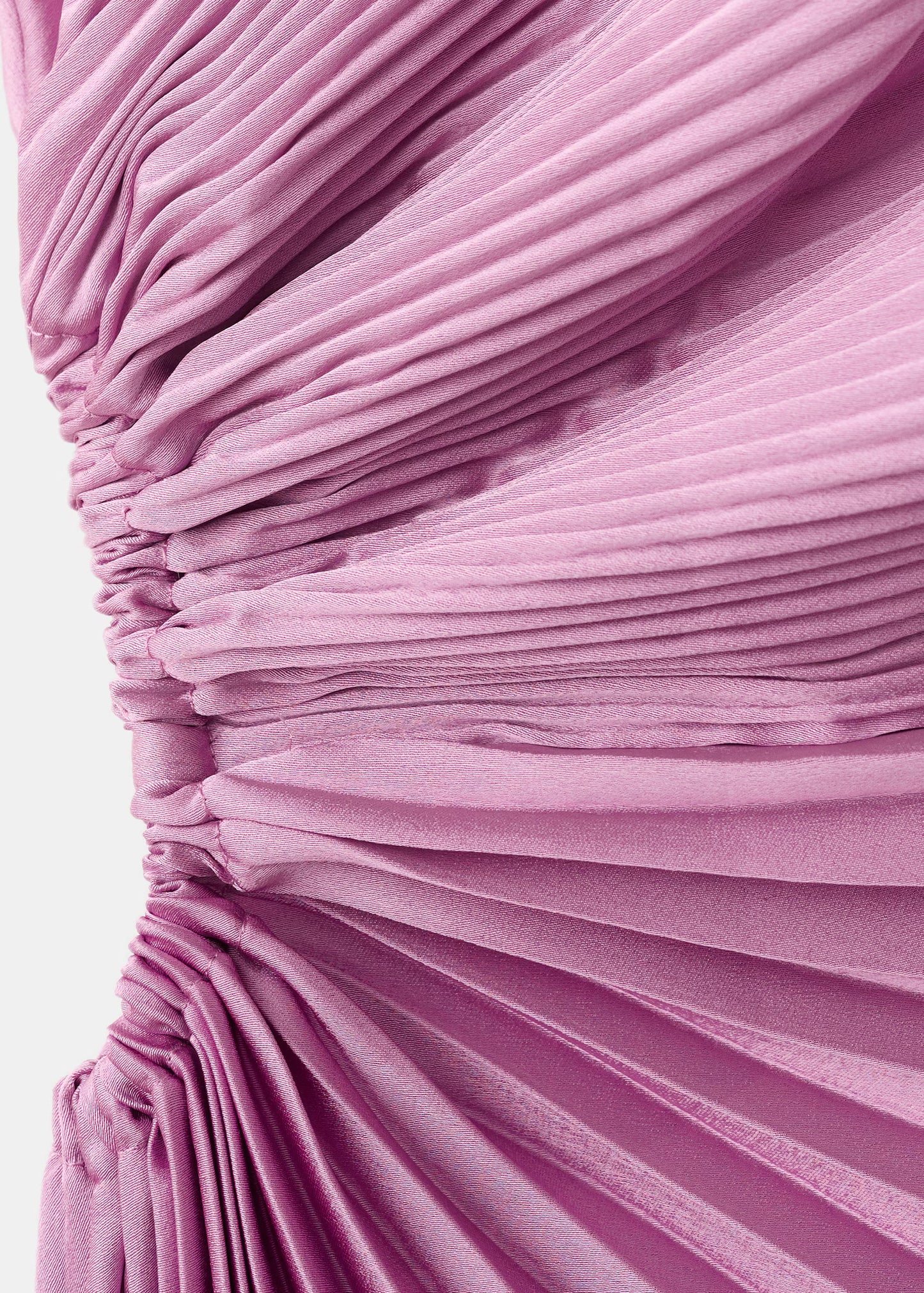 Pleated asymmetrical dress with opening