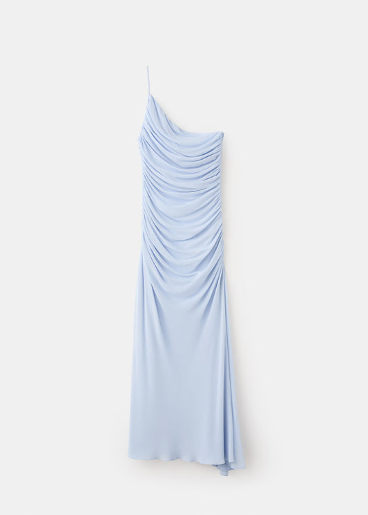 Asymmetrical pleated dress