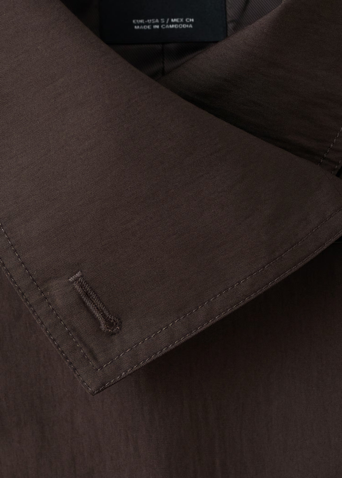 Funnel neck cropped trench coat