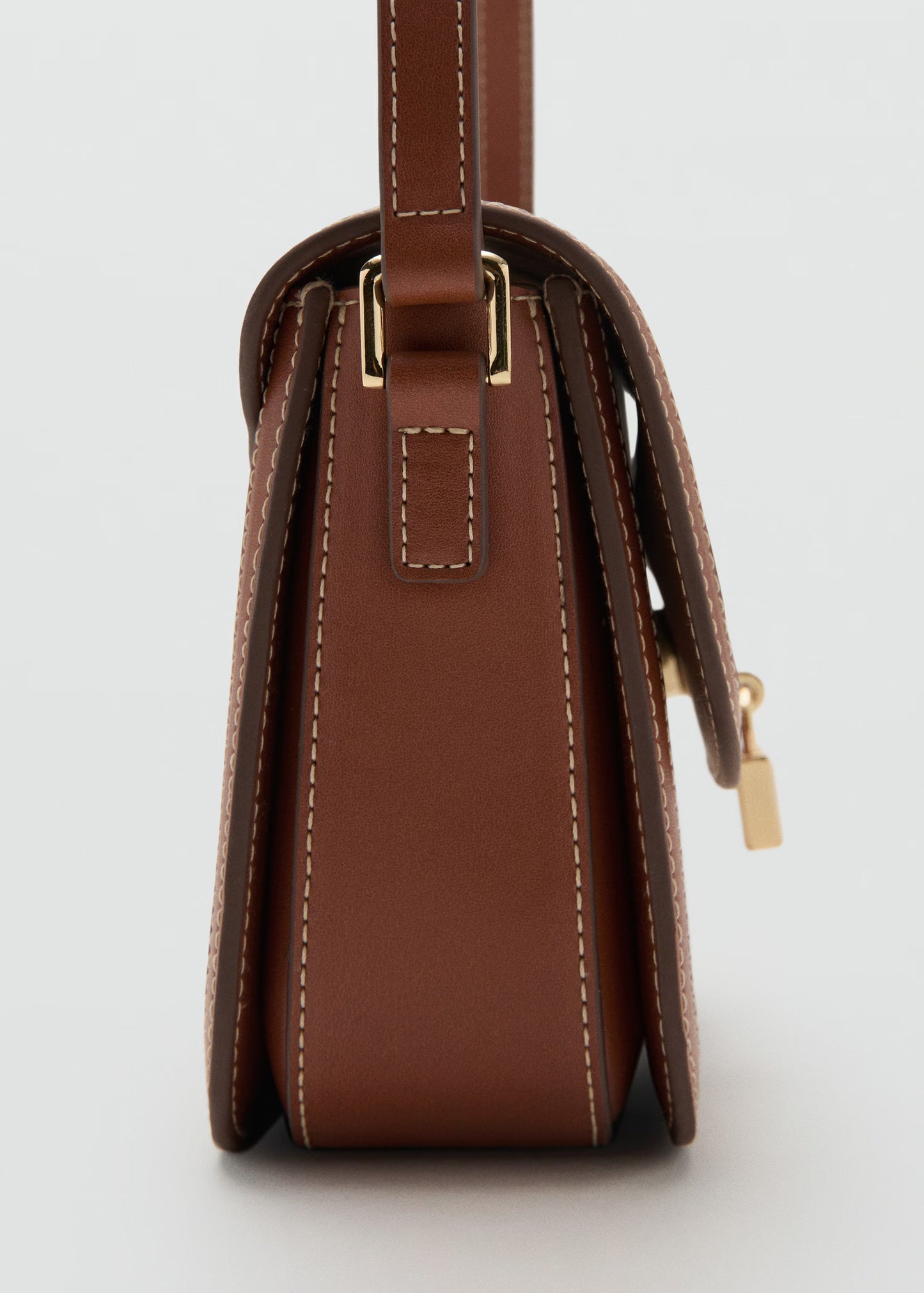 Contrasting canvas shoulder bag