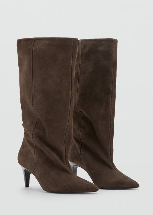 Slouchy suede ankle boot