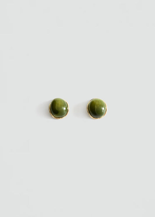 Round resin earrings