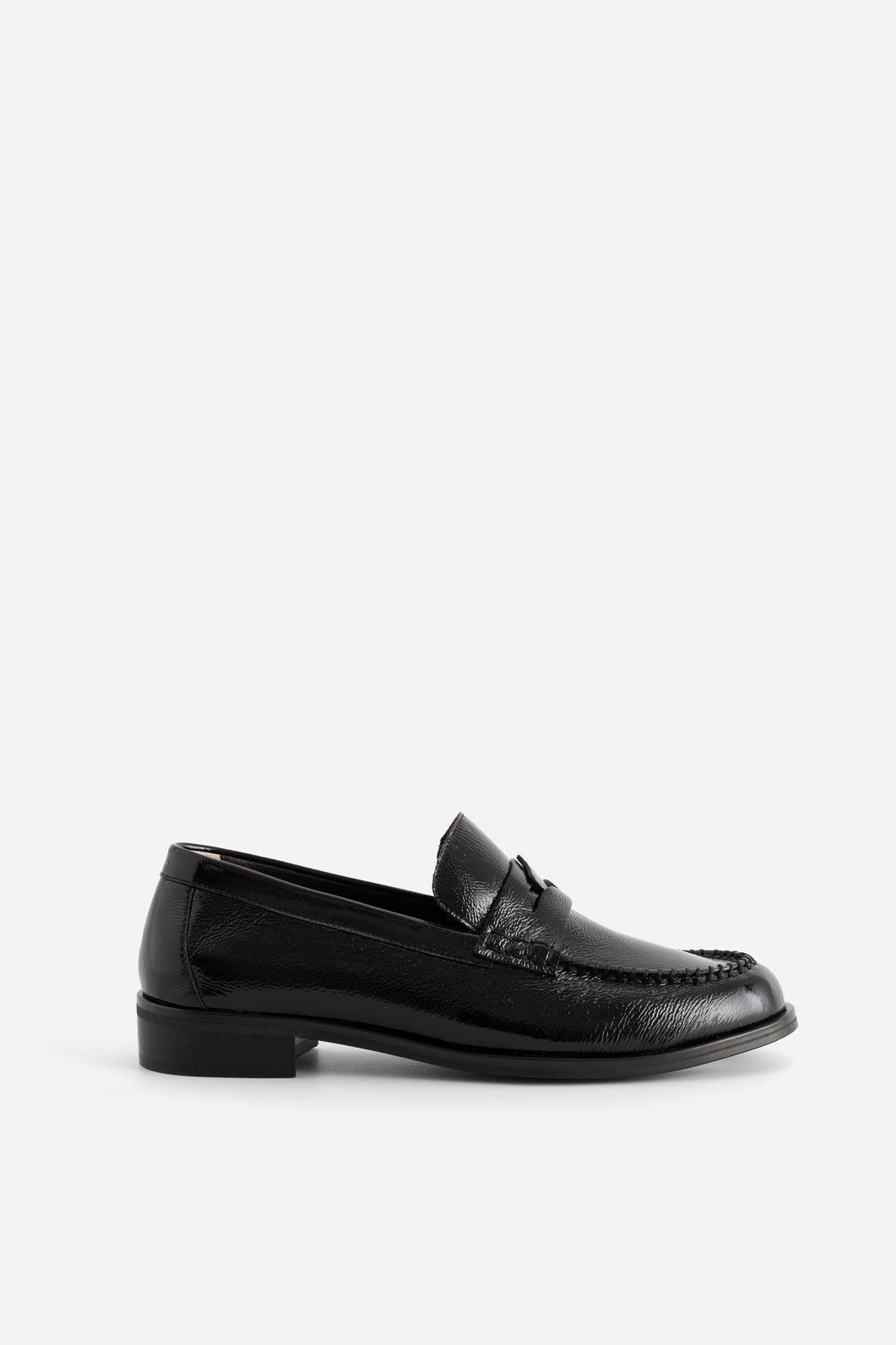DUCKY black glitter loafers
