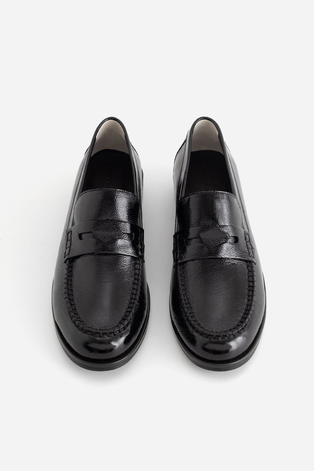 DUCKY black glitter loafers
