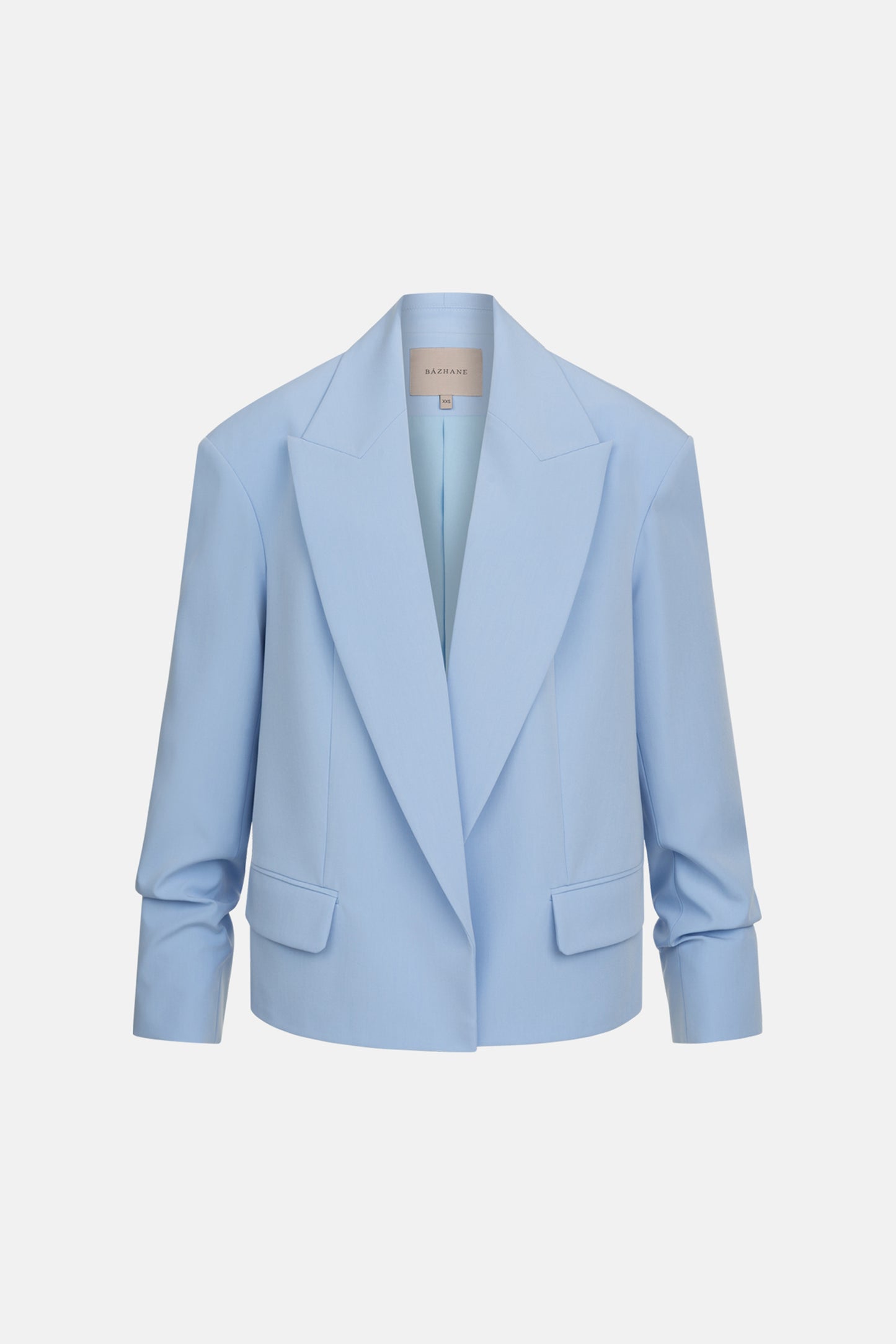 Cotton jacket with gathered sleeves