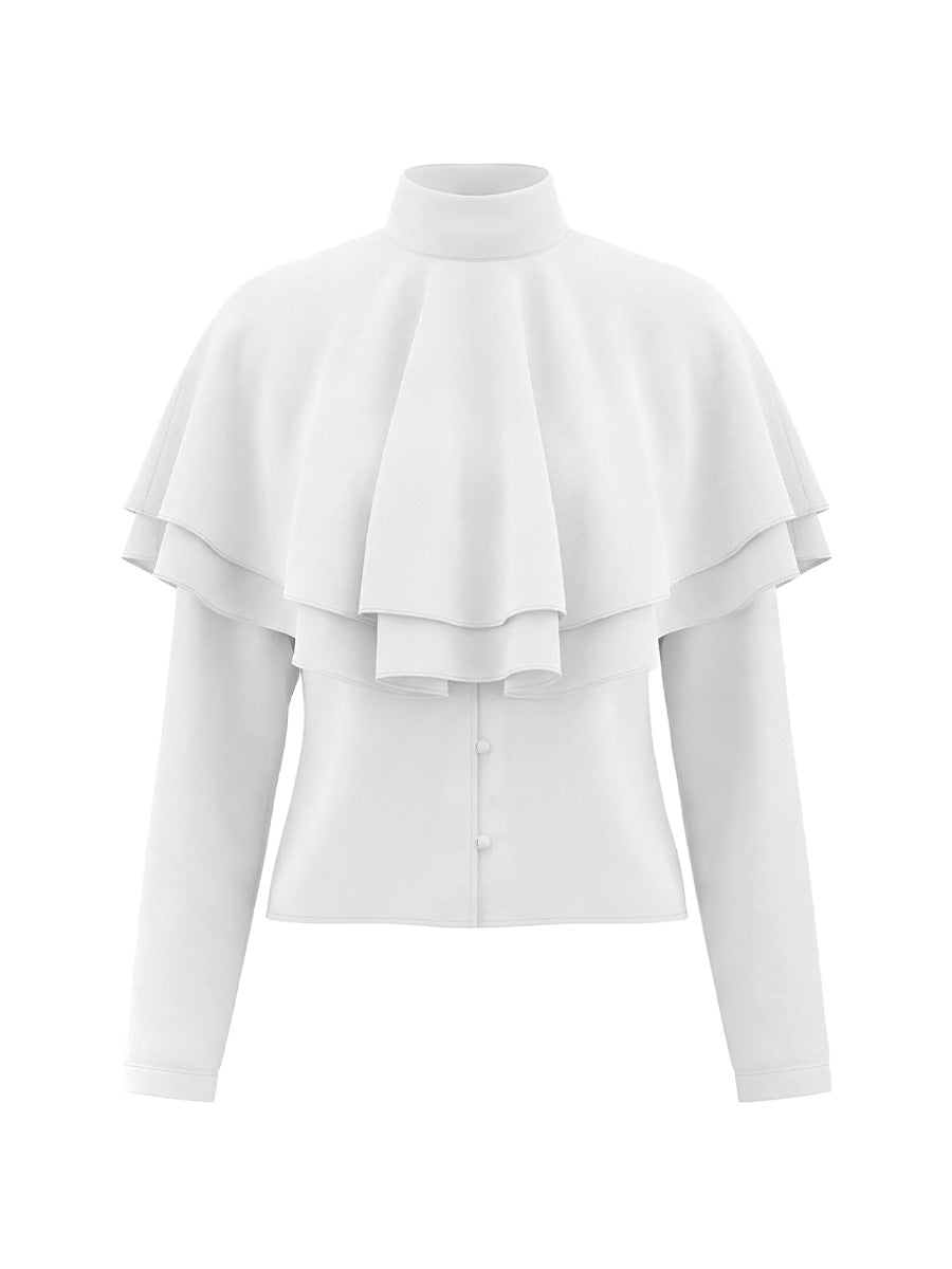 White chiffon blouse complete with  canopy