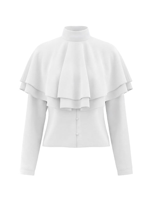 White chiffon blouse complete with  canopy