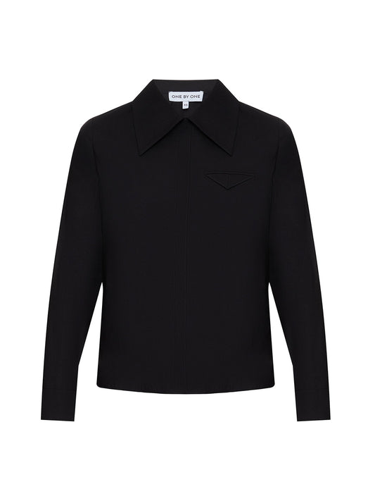 Black shirt with envelope pocket