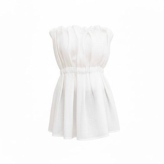 Top - puff bandeau milky