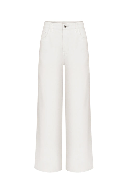 Wide-leg milk jeans