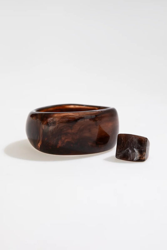 Massive chocolate-colored bracelet