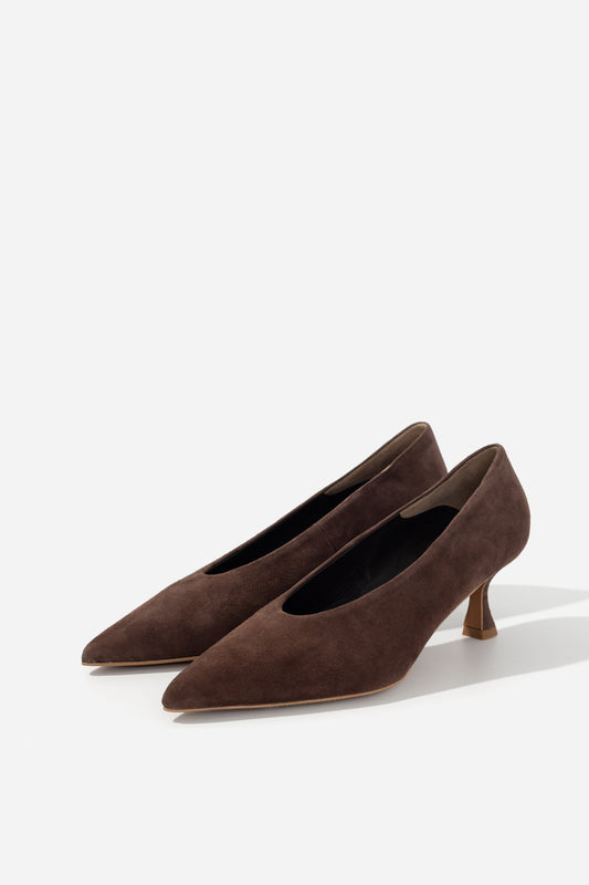 NELLIE brown suede shoes