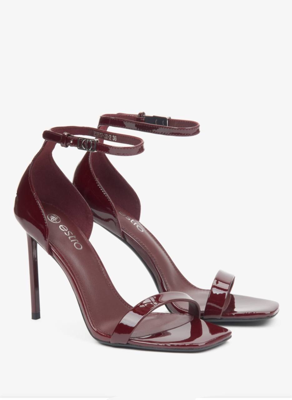 Burgundy sandals