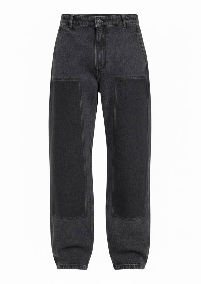 Offset jeans patchless gray