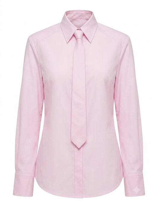 Pink shirt with tie