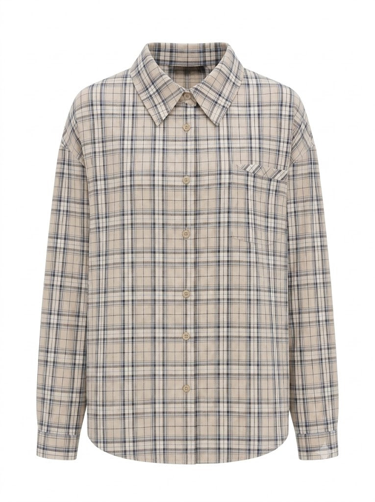 Beige and blue plaid shirt Freddy 2.0