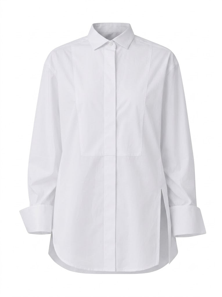 White cotton oversized shirt