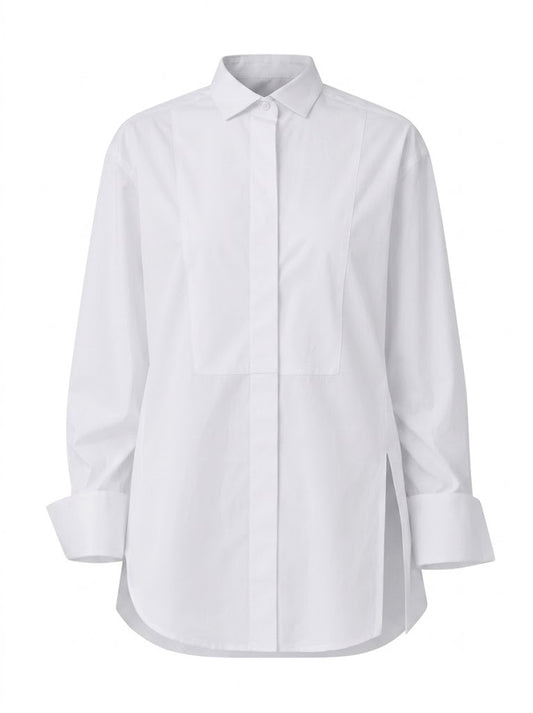 White cotton oversized shirt