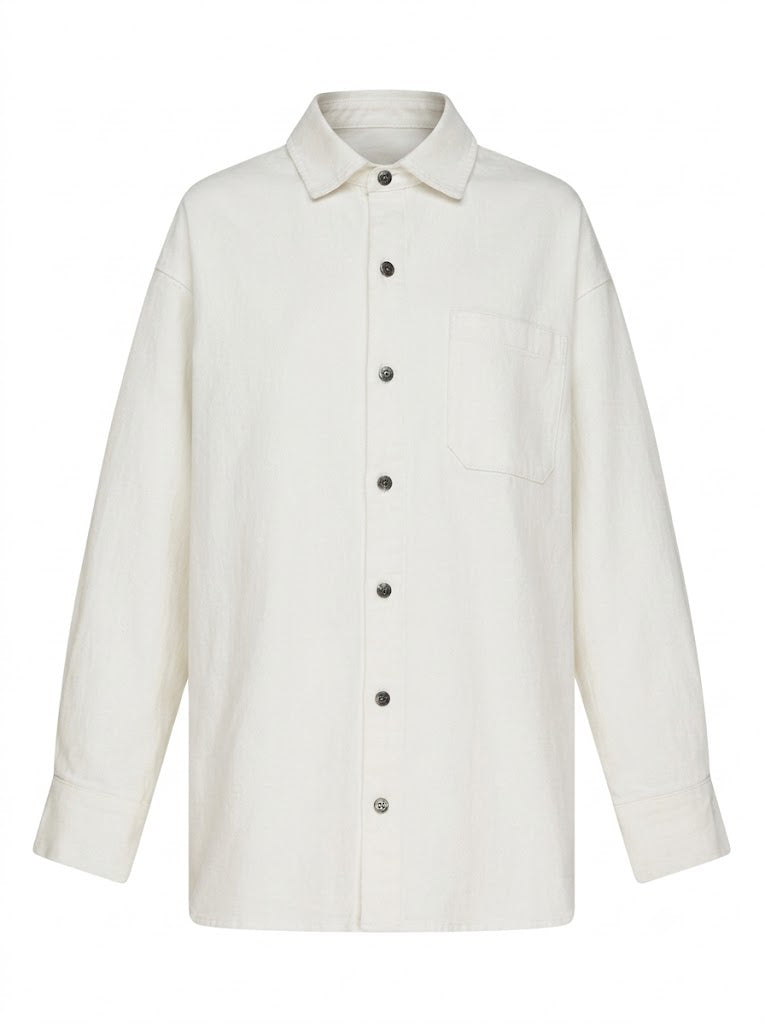 Oversized Ls Shirt Ecru