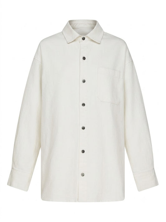 Oversized Ls Shirt Ecru